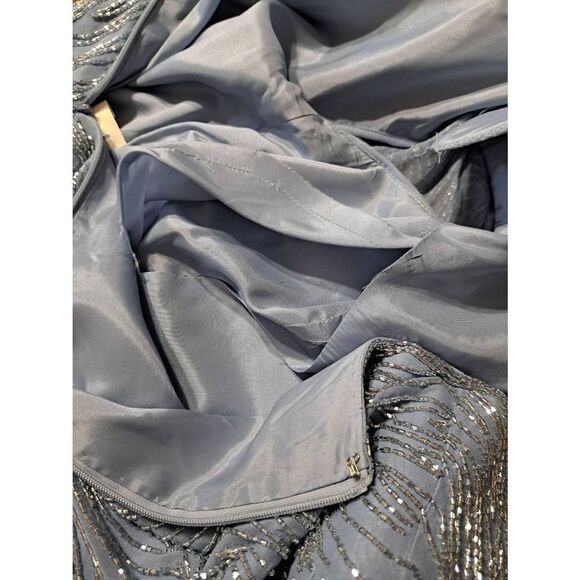 10 Montage Collection Mon Cheri Beaded Embellished Short Sleeve Formal Dress - Picture 10 of 11